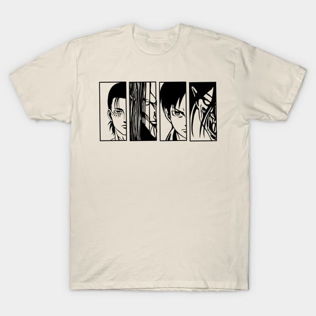 Attack on Titan Eren forms T-Shirt by BentoPrint